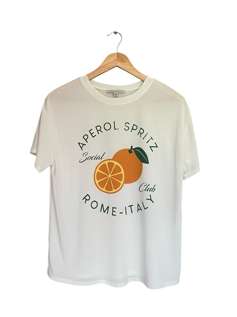 Green Envelope Aperol Spritz Social Club Rome Italy Tee